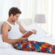 thumbnail image 5 of Fotbe Colorful Hawaii Palms Pantalones de Pijama para Hombre, Pantalones de Dormir, Pantalones de Casa con Cintura Ajustable y Bolsillos-XX-Large, 5 of 6