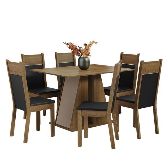 Juego de Comedor con Mesa y 6 Sillas Madesa Beverly MCN