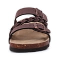 thumbnail image 6 of Litfun Women's Cork Footbed Sandals with Arch Support Slip-on Slide Sandals with Adjustable Buckles, Brown, 6 of 8