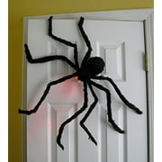Prextex 4' Hairy Spider Halloween Decoration with Light Up LED Eyes
