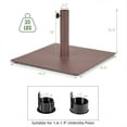 thumbnail image 3 of Gymax Base Carrée de Parasol de Patio 20 Pieds' Lestée 35 Lb Support de Marché Extérieur Patins de Pied, 3 of 10