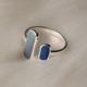 thumbnail image 1 of YAyu 925 anillos de plata esterlina para mujer moda geométrica hecha a mano Irregular hueco anillo de moda fiesta regalo de Navidad, 1 of 2