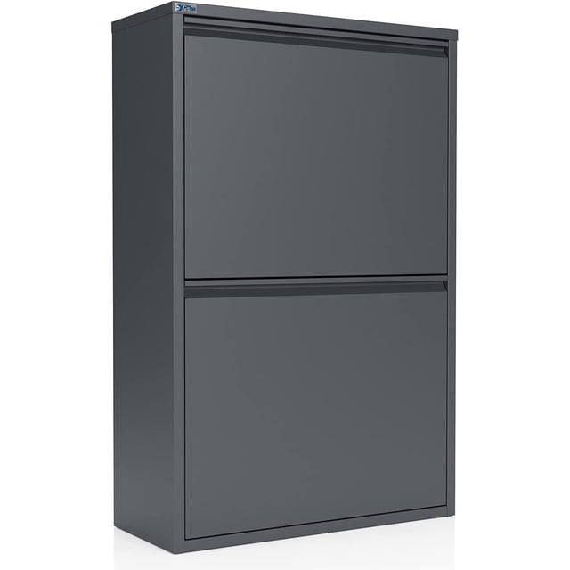 Armoire de Rangement Polyvalente en Métal CK à 2 Portes 24 Pieds' - Gris Foncé