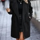 thumbnail image 5 of Chaqueta larga de invierno para mujer: chaqueta de entretiempo, cuello vuelto, elegante chaqueta de forro polar, elegante abrigo de invierno, 5 of 5