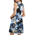 thumbnail image 6 of Gamivast Dresses for Women Sleeveless V Neck Empire Waist A-Line Midi Dress Floral Print Button Down Flowy Flattering Casual Work Summer Dresses Spring Dresses, 6 of 7