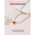 thumbnail image 3 of FOCALOOK Pearl Necklaces for Women Small Dainty Freshwater Cultured Baroque Pearl Strand Faux Pearl Choker Necklace with January Birthstone, 3 of 7