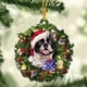 thumbnail image 5 of Christmas 2d Acrylic Flat Pet Dog Puppy Wreath Pendants Xmas Tree Hanging Ornaments Happy New Year Party Navidad Gift Home Decor, 5 of 5
