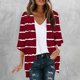 thumbnail image 2 of Mujeres de Manga Larga Tops de Moda Casual Impresión Suelta Cubrir Blusa de Cárdigan, Poliéster Suave Manga 3/4, 2 of 5