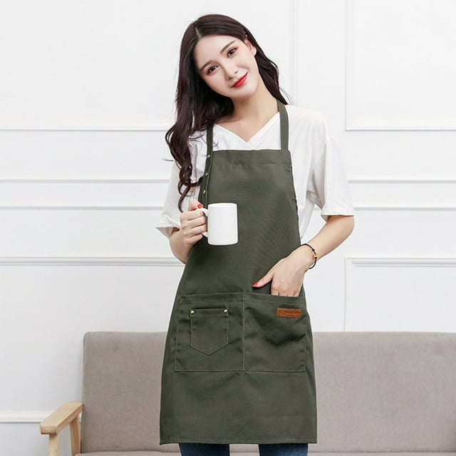 Boreal Craft Canvas Pockets Apron Crafts Baking Chefs Kitchen Cooking BBQ Plain plus Size Cooking Aprons for Women with Pockets Men Aprons with Pockets Apron for Women 3 Pockets Jean Aprons for Men