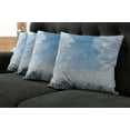 thumbnail image 2 of Ambesonne Winter Throw Pillow Cover 4 Pack, Snow Falling New York, 18", Blue Grey White, 2 of 6
