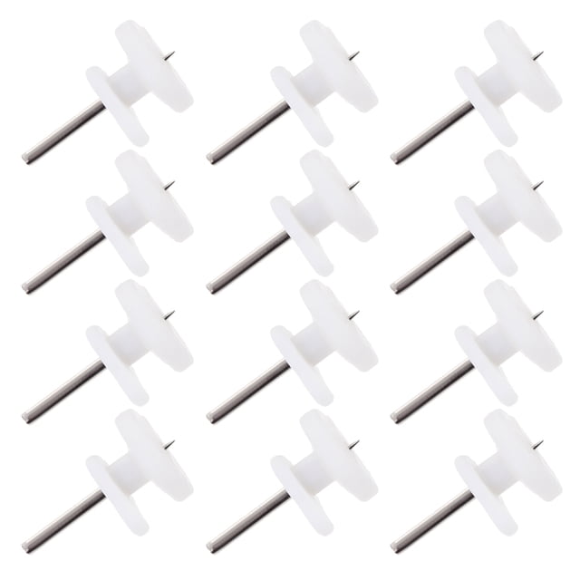 OULII 100Pcs Traceless Nail Screws White Concrete Wall Hooks for Hanging Small Artwork