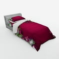 thumbnail image 3 of Ambesonne Christmas Bedding Set 4 Pcs, Tree Balls Snowflakes, Queen, Magenta Green White, 3 of 3