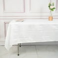 thumbnail image 6 of BalsaCircle White 60" x 102" Accordion Crinkle Taffeta Rectangular Tablecloth Reception, 6 of 8