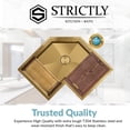 thumbnail image 5 of Strictly Sinks 30 In Undermount Corner Kitchen Sink Gold, 16 Gauge Stainless Steel Butterfly Workstation Sink, 5 of 8