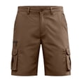 thumbnail image 6 of XFeng Men Black Cargo Shorts Zipper Button Pockets Loose Knee‑Length Casual Outdoor Shorts, 6 of 6