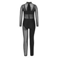 thumbnail image 3 of iiniim Gymnastics Jumpsuit for Girls Bodysuit Figure Skating Leotard Sparkly Catsuit Full Body Dance Unitard Black 16, 3 of 7