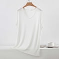 thumbnail image 2 of Besolor Plus Size Pajamas Tank Tops for Women Crew Neck Sleeveless T-Shirts Summer Lightweight Thin Comfy Loose Loungewear Basic Tee Tanks, 2 of 5