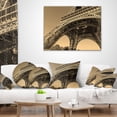 thumbnail image 3 of Designart Iconic Paris Paris Eiffel TowerSide View from Ground - Cityscape Throw Pillow - 16x16, 3 of 4