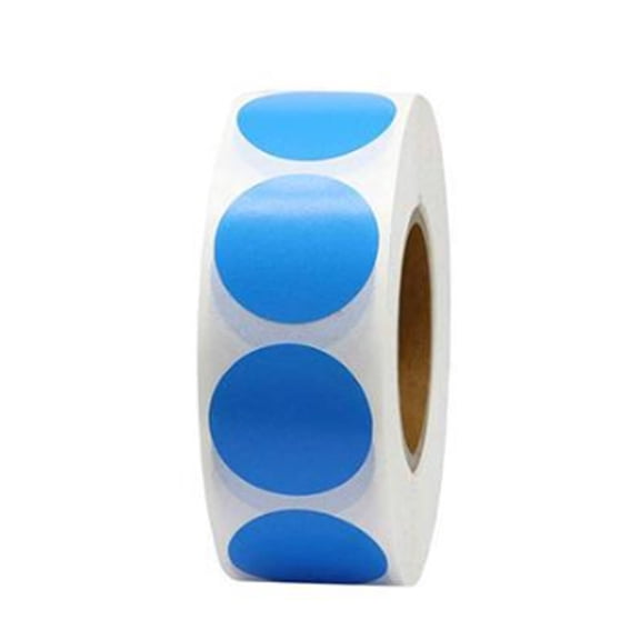 CCOCC 1000 Pcs 1 Inch Round Dot Stickers, Blue Removable Adhesive Labels, Color Coding Tabs for Office, School, Organization, Crafts