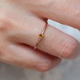 thumbnail image 5 of Yellow Sapphire ring, Round cut gemstone ring, engagement ring 925 sterling silver ring, 5 of 5