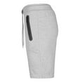 thumbnail image 2 of 9 Crowns Men's Casual Zipper Pockets French Terry Gym Shorts (Heather Grey, XX-Large), 2 of 5