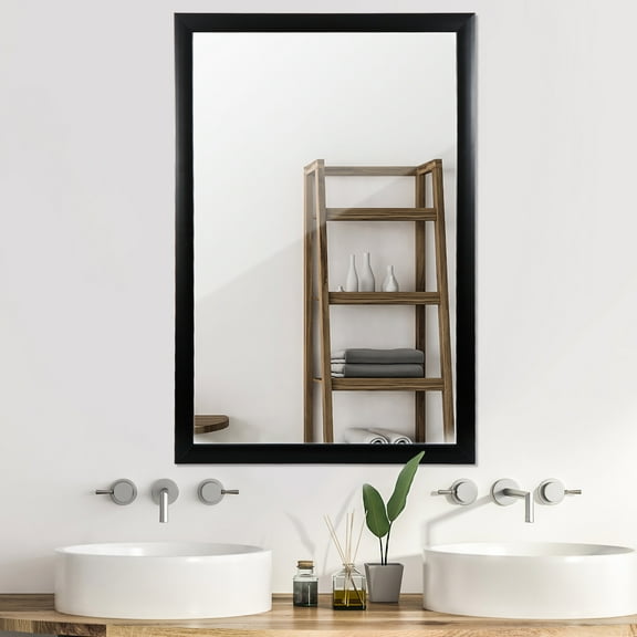 ZENY Rectangular Wall Mirror 24" x 36" Entryway, Black