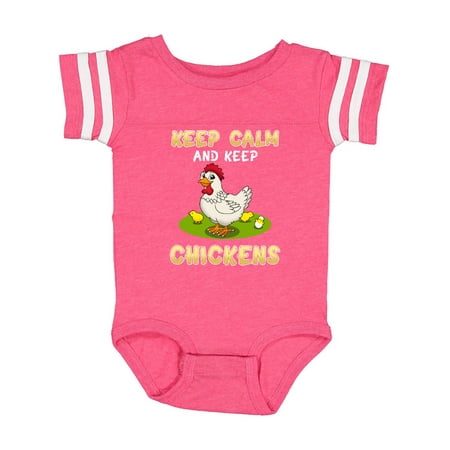 

Inktastic Keep Calm and Keep Chickens Farmer Gift Baby Boy or Baby Girl Bodysuit