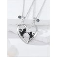 thumbnail image 2 of Mother Daughter Matching Heart Pendant Necklace Set for 2 925 Sterling Silver Cat Necklace for Women Mom Mama Gifts Jewelry, 2 of 10