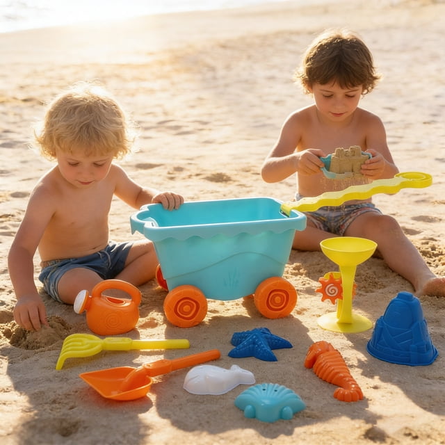 YWIYIUD 1 Set Reusable Beach Toy Set with Sand Bucket Shovel and Cute Model for Beach Backyard Park Pool and Outdoor Activities Practical Beach Interactive Toys for Parent and Teens