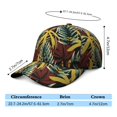thumbnail image 5 of Leafy Dad Hat, Adjustable Baseball Cap with UV Protection, Colorful Exotic Tropical Plant Pattern Performance Hat for Men Women Casual Wear, 5 of 8