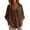 Coffee, variant on Long Sleeve Shirts for Women Casual Deep V Neck Blouses Loose Fit Flowy Fashion Clothing Fall Clothes