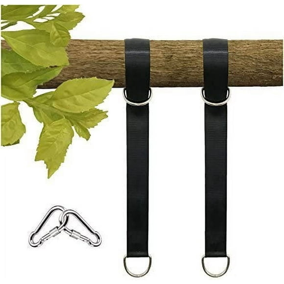 Tree Swing Straps Hanging Kit, 4FT, Holds 2600 lbs, 2 Heavy Duty Carabiners Included, Outdoor Swing Hangers-Perfect for Hammocks, Tire and Saucer