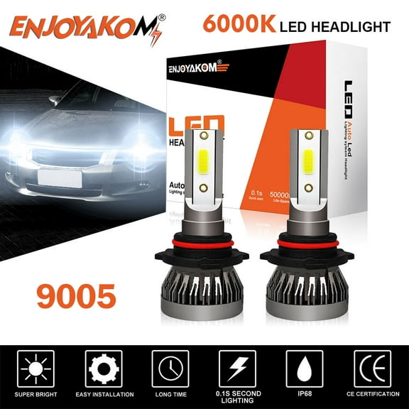 2PCS 9005 LED Bulb For Chevrolet Lumina 1990-2001 9005 HB3 LED Headlight Bulbs, 9005 LED High Beam 6000K Bright White