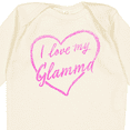 thumbnail image 4 of Inktastic I Love My Glamma in Pink Chalk Heart Boys or Girls Long Sleeve Baby Bodysuit, 4 of 5