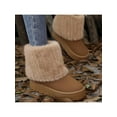 thumbnail image 5 of Womens Faux Fur Short Snow Boot Mid-Calf Fluffy Furry Design for Warmth & Comfort Outdoor Flat Shoes, 5 of 9