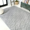 thumbnail image 3 of JONATHAN Y IBIZA 4 x 6 Area Rug, Portmany Neutral Diamond Trellis - Light Gray, IBZ104C-4, 3 of 10