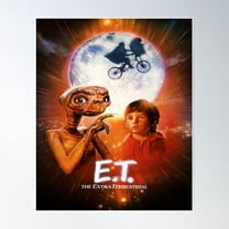 E.T. The Extra Terrestrial (1982) Movie Poster Wall Art, Modern Wall Decor For Living Room Bedroom, 16x24 UNFRAMED