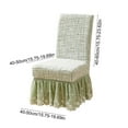 thumbnail image 3 of Iumwxz Jacquard Dining Chair Covers with Skirt High Elasticity Polyester Fabric Thickened Elastic Ring for Snug Fit Blue Pleated Design for Home Decoration Weddings Parties and Formal Dinners, 3 of 6