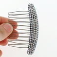 thumbnail image 3 of 1 Pc Women Anti-Static Hair Insert Comb for Straight Wavy Curly Hair White Acrylic Rhinestone, 3 of 3