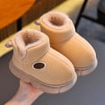 thumbnail image 2 of JTieacloth Toddler Girls Snow Boots Winter Warm Lined Boots For Girls Kids Non Outdoor Soft Sole Childrens Ankle Booties Toddler Casual Footwear,White, 2 of 4