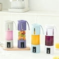 thumbnail image 7 of SIYTUAU Portable Electric Juicer Cup Blender For Kitchen Baby Food Grinder Fresh Juice Maker Purple Glass And Plastic Material Purple, 7 of 7