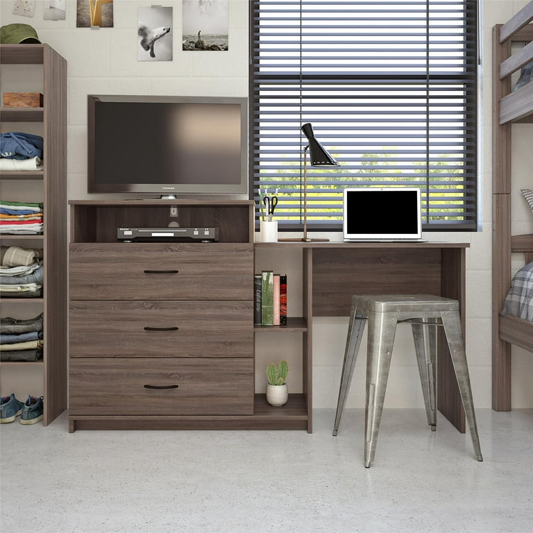 Ameriwood home somerset 3 in sale 1 media dresser and desk combo