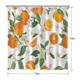 thumbnail image 5 of Orange Fruits Flowers White Pattern Shower Curtain 72"x72" ,Bathroom Decorative Shower Curtains Set with 12 Hooks,Modern Waterproof Washable Shower Curtain, 5 of 6