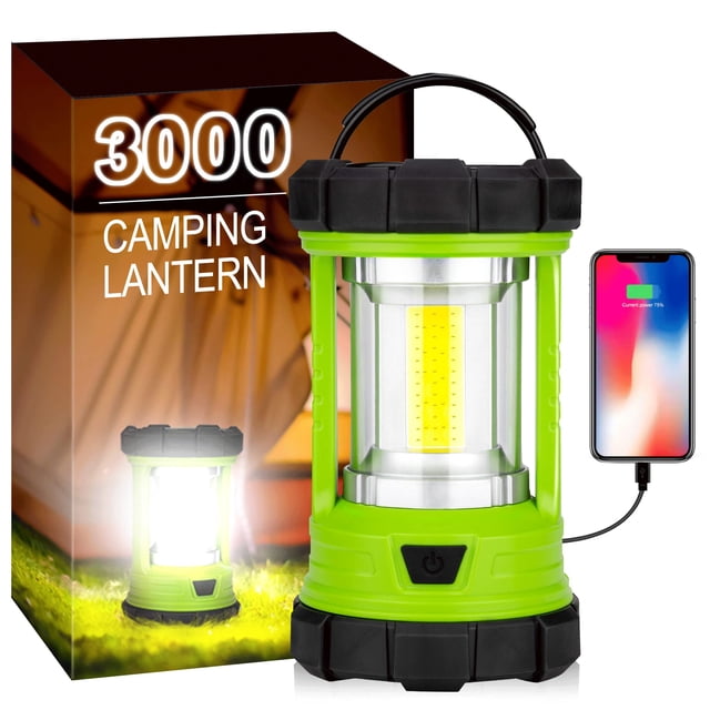 Linterna para camping elesall 3000 lm recargable e impermeable