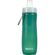 Angle View: Brita Sport Water Bottle with Filter - 20 oz - BPA Free - Dark Green