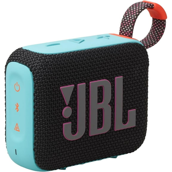 Restored JBL Go 4 - Ultra-Portable, Waterproof and Dustproof Bluetooth Speaker, Big Pro Sound with Punchy bass (Black & Orange) (Refurbished)