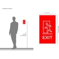 thumbnail image 3 of -Emergency exit sign- meets standards- modern design with 2nd level Braille for emergency doors- 3 double-sided tape, 3 of 3
