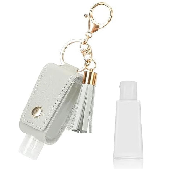 Small Spray Bottle, Travel Size Spray Bottle, 30ml Reusable Portable Durable Mini Spray Bottle with Keychain and Tassel for Perfume Hair Spray Skin Care Lotion, White