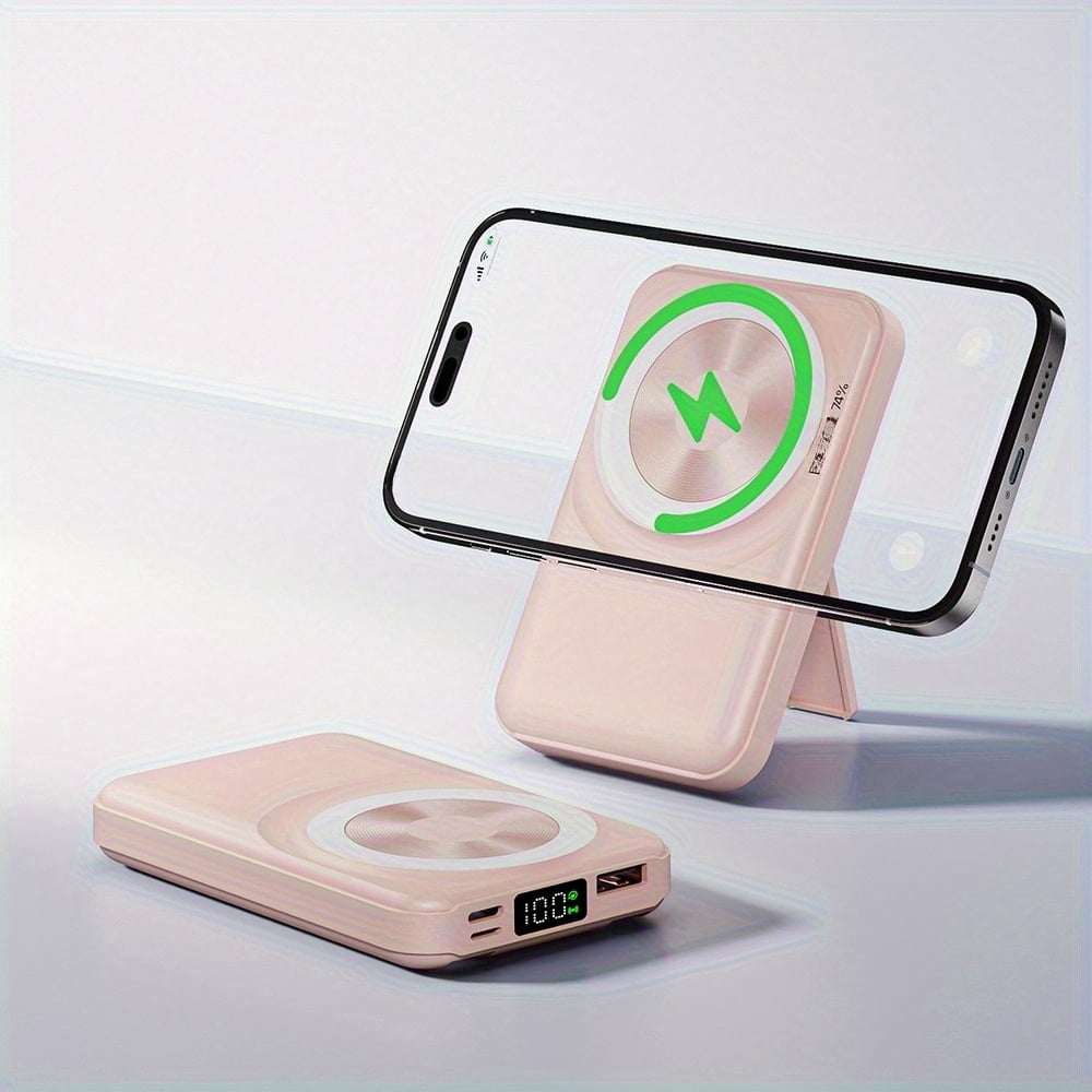 30000mAh Portable Power Bank with LED Display & Fast Charging, Includes Cables/Stand for iPhone/Android Phones, Digital Devices, Outdoor Emergency Battery Pack Gift