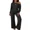 Black, variant on ChicMe Two Piece Sets for Women Lounge Outfit Asymmetric Ruched Solid Color One Shoulder Long Sleeve Pullover Tops with Wide Leg Pant Set Tracksuit Dark Grey-L